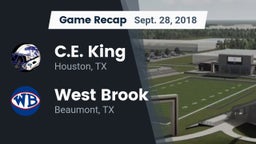 Recap: C.E. King  vs. West Brook  2018