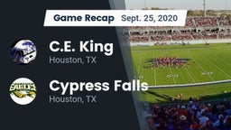 Recap: C.E. King  vs. Cypress Falls  2020