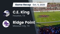 Recap: C.E. King  vs. Ridge Point  2020
