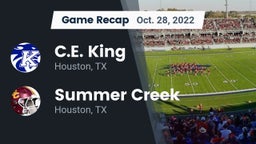 Recap: C.E. King  vs. Summer Creek  2022