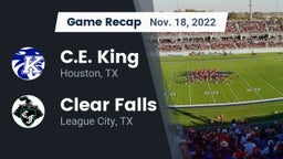 Recap: C.E. King  vs. Clear Falls  2022