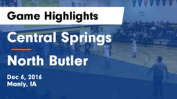 Central Springs  vs North Butler  Game Highlights - Dec 6, 2016