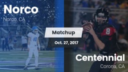 Matchup: Norco  vs. Centennial  2017