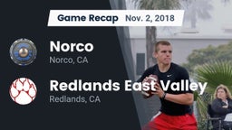 Recap: Norco  vs. Redlands East Valley  2018