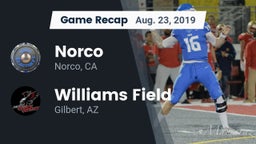 Recap: Norco  vs. Williams Field  2019