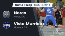 Recap: Norco  vs. Vista Murrieta  2019