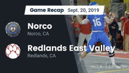 Recap: Norco  vs. Redlands East Valley  2019