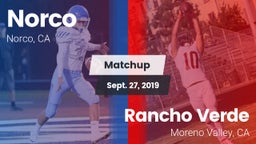Matchup: Norco  vs. Rancho Verde  2019