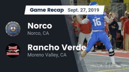 Recap: Norco  vs. Rancho Verde  2019