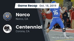 Recap: Norco  vs. Centennial  2019