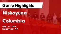 Niskayuna  vs Columbia  Game Highlights - Dec. 15, 2017