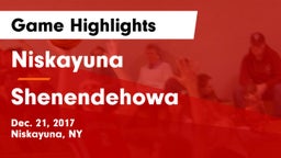 Niskayuna  vs Shenendehowa  Game Highlights - Dec. 21, 2017