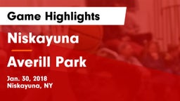 Niskayuna  vs Averill Park  Game Highlights - Jan. 30, 2018