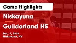 Niskayuna  vs Guilderland HS Game Highlights - Dec. 7, 2018