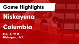 Niskayuna  vs Columbia  Game Highlights - Feb. 8, 2019