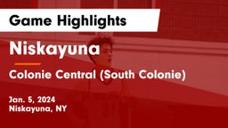 Niskayuna  vs Colonie Central  (South Colonie) Game Highlights - Jan. 5, 2024