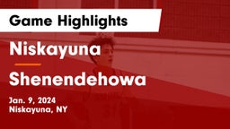 Niskayuna  vs Shenendehowa  Game Highlights - Jan. 9, 2024