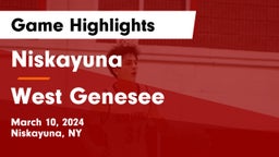 Niskayuna  vs West Genesee  Game Highlights - March 10, 2024