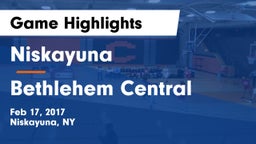 Niskayuna  vs Bethlehem Central  Game Highlights - Feb 17, 2017