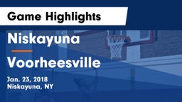 Niskayuna  vs Voorheesville  Game Highlights - Jan. 23, 2018