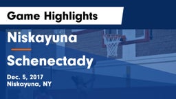 Niskayuna  vs Schenectady  Game Highlights - Dec. 5, 2017