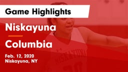 Niskayuna  vs Columbia  Game Highlights - Feb. 12, 2020