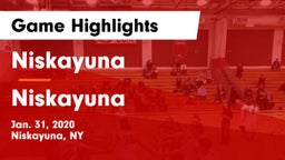 Niskayuna  vs Niskayuna  Game Highlights - Jan. 31, 2020