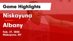 Niskayuna  vs Albany  Game Highlights - Feb. 27, 2020