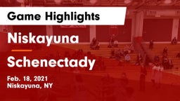 Niskayuna  vs Schenectady  Game Highlights - Feb. 18, 2021