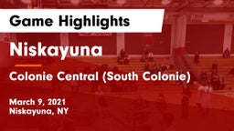 Niskayuna  vs Colonie Central  (South Colonie) Game Highlights - March 9, 2021