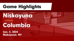 Niskayuna  vs Columbia  Game Highlights - Jan. 2, 2024