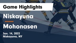 Niskayuna  vs Mohonasen  Game Highlights - Jan. 14, 2022