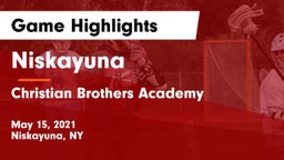 Niskayuna  vs Christian Brothers Academy  Game Highlights - May 15, 2021
