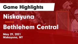 Niskayuna  vs Bethlehem Central  Game Highlights - May 29, 2021