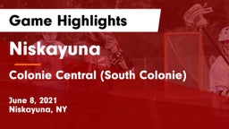 Niskayuna  vs Colonie Central  (South Colonie) Game Highlights - June 8, 2021