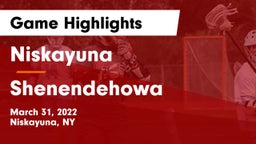 Niskayuna  vs Shenendehowa  Game Highlights - March 31, 2022