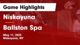 Niskayuna  vs Ballston Spa  Game Highlights - May 11, 2023
