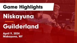Niskayuna  vs Guilderland  Game Highlights - April 9, 2024