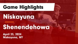 Niskayuna  vs Shenendehowa  Game Highlights - April 23, 2024