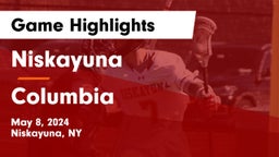 Niskayuna  vs Columbia  Game Highlights - May 8, 2024