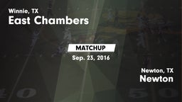 Matchup: East Chambers High vs. Newton  2016