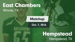 Matchup: East Chambers High vs. Hempstead  2016