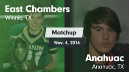 Matchup: East Chambers High vs. Anahuac  2016