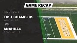 Recap: East Chambers  vs. Anahuac  2016