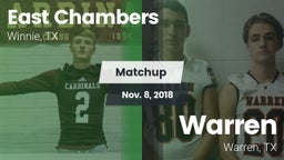 Matchup: East Chambers High vs. Warren  2018