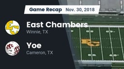 Recap: East Chambers  vs. Yoe  2018