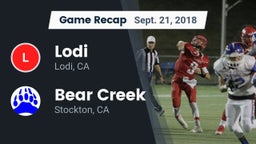 Recap: Lodi  vs. Bear Creek  2018
