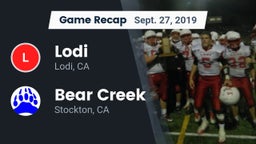 Recap: Lodi  vs. Bear Creek  2019