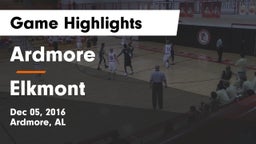 Ardmore  vs Elkmont  Game Highlights - Dec 05, 2016