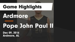 Ardmore  vs Pope John Paul II Game Highlights - Dec 09, 2016